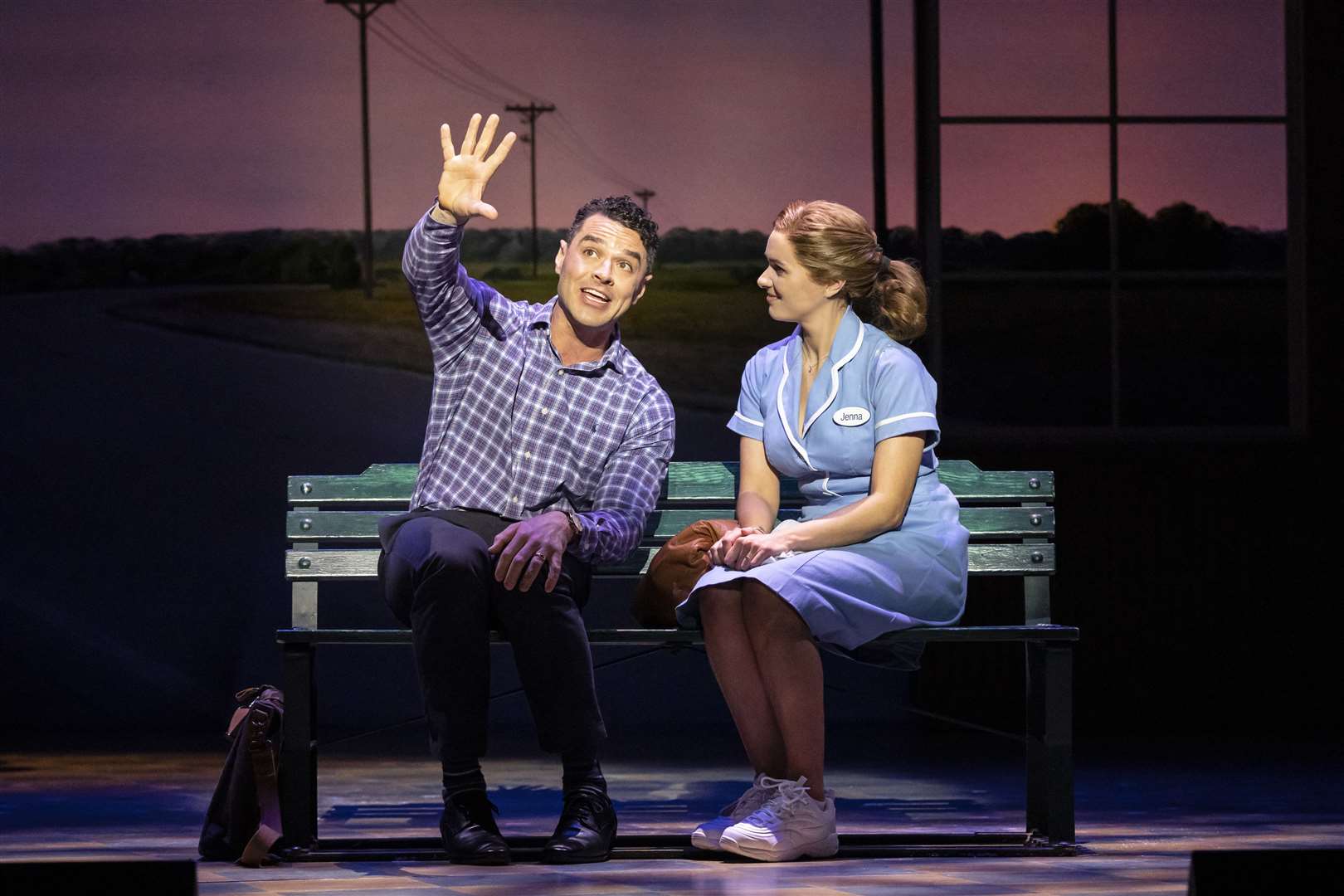 Matt Willis and Chelsea Halfpenny are currently starring in Waitress. Picture: Johan Persson