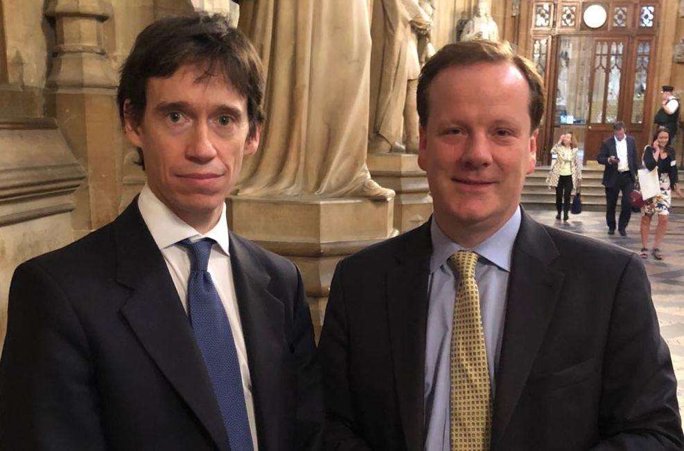 MP Charlie Elphicke with Justice Minister Rory Stewart. Picture: Office of Charlie Elphicke MP.