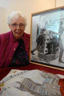 Joyce Broughton who has been helping with the Peter Cushing exhibition at Whitstable Museum