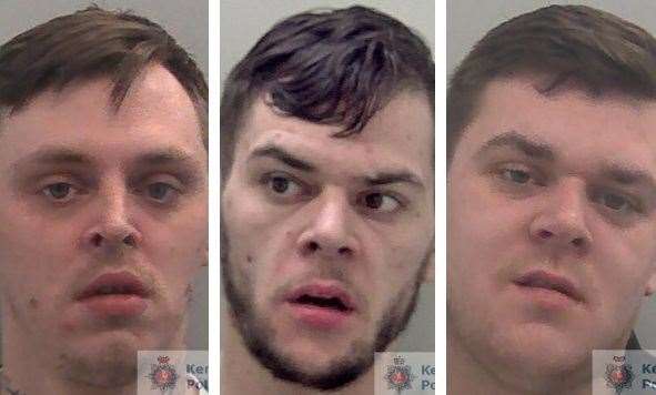 Tyler, Shament and Brandon Williams were all locked up. Picture: Kent Police