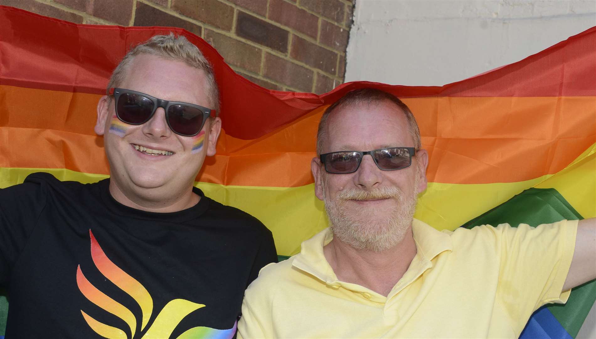 Cllr Ben Martin and Cllr Trevor Martin at Swale Pride 2019 in Faversham. Picture: Paul Amos