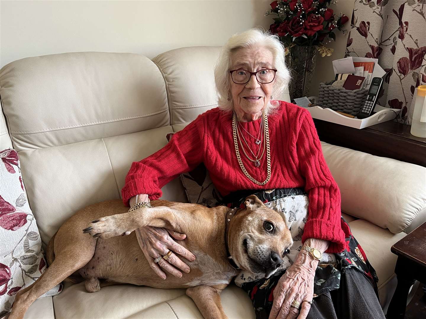 Kathy Martin and her dog, Charlie, in Minster. Picture: Megan Carr
