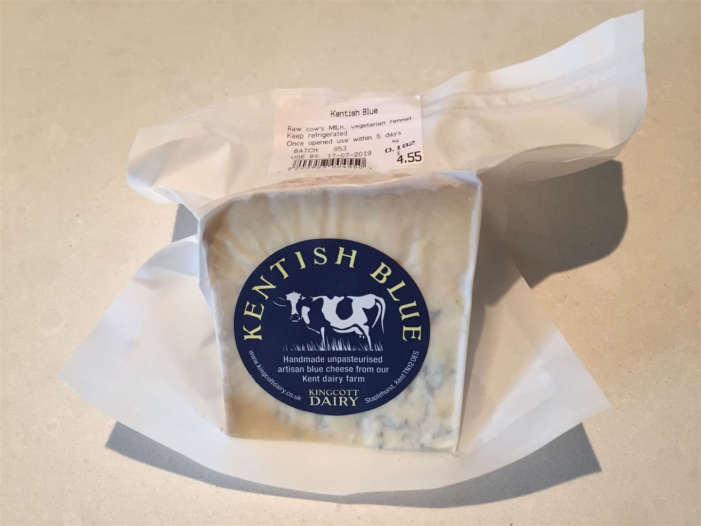Blue cheese from Kingcott Dairy in Staplehurst - £4.55