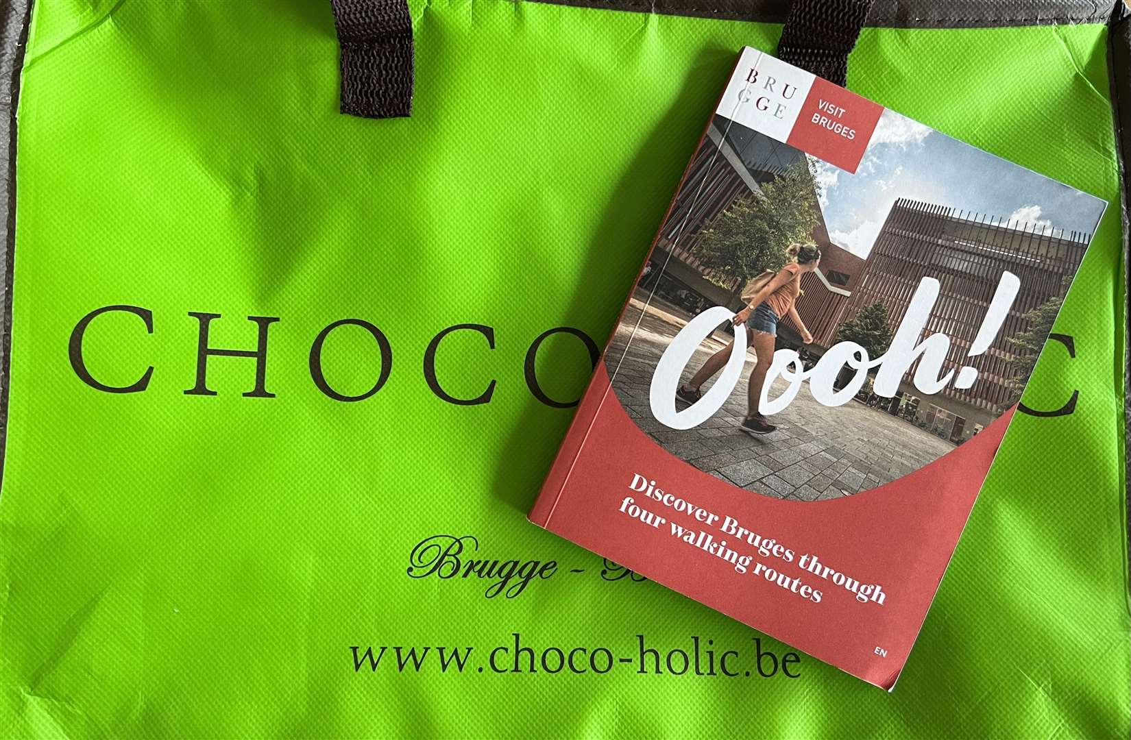 A cool bag for stopping your chocolate from melting and the Ooh! Walking guide