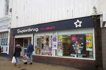 Superdrug in Gillingham is closing down, picture Google Images.