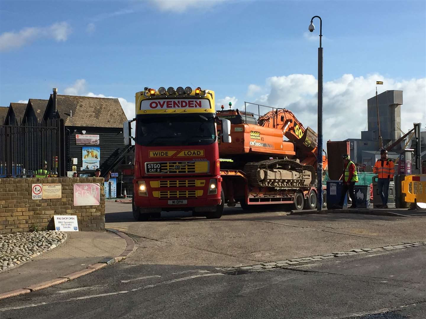 A demolition team moves in to Whitstable Harbour ahead of work to tear down what remains of the cockle shed Picture: Brad Harper