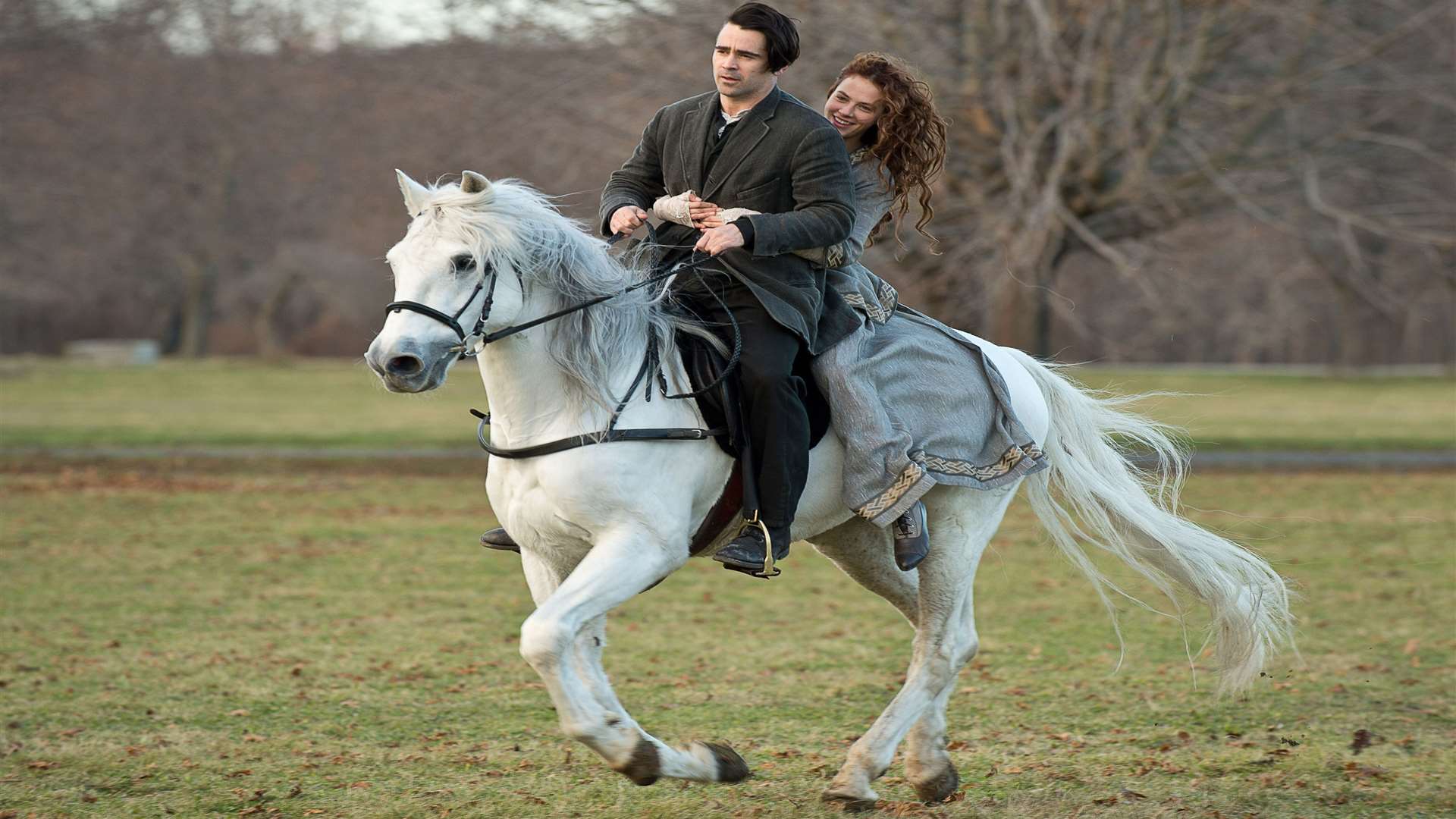 Colin Farrell and Jessica Brown Findlay, in A New York Winter's Tale. Picture: PA Photo/Warner Bros
