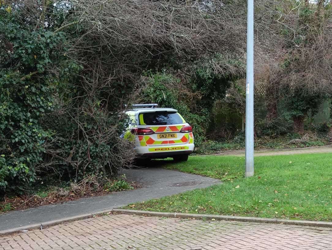 Officers were spotted in Fallowfield, Sittingbourne, on Saturday