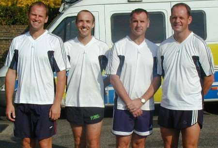 The four police officers running the New York Marathon for Cancer Research