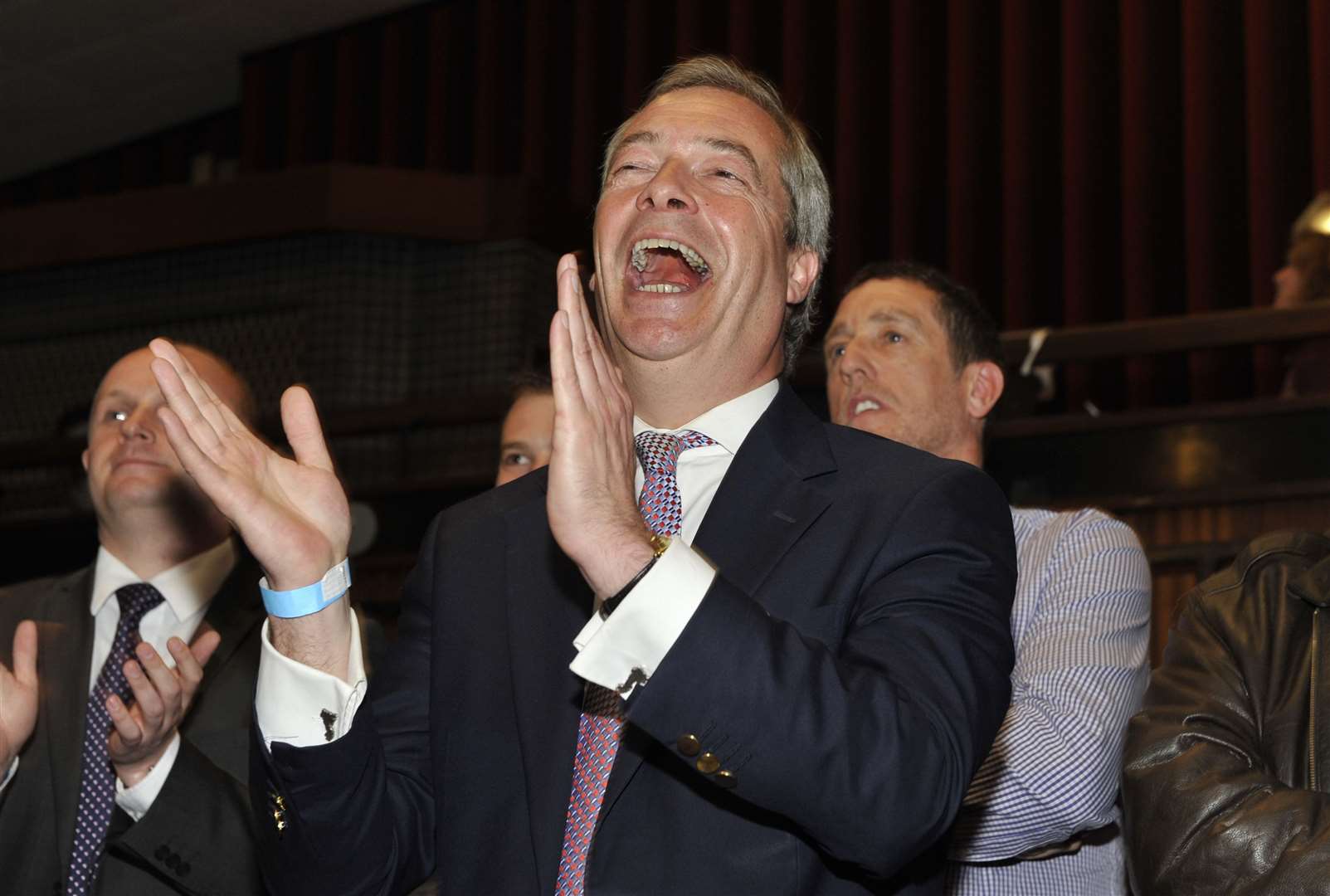 Happier days for Ukip as Nigel Farage celebrates a council election victory in Thanet