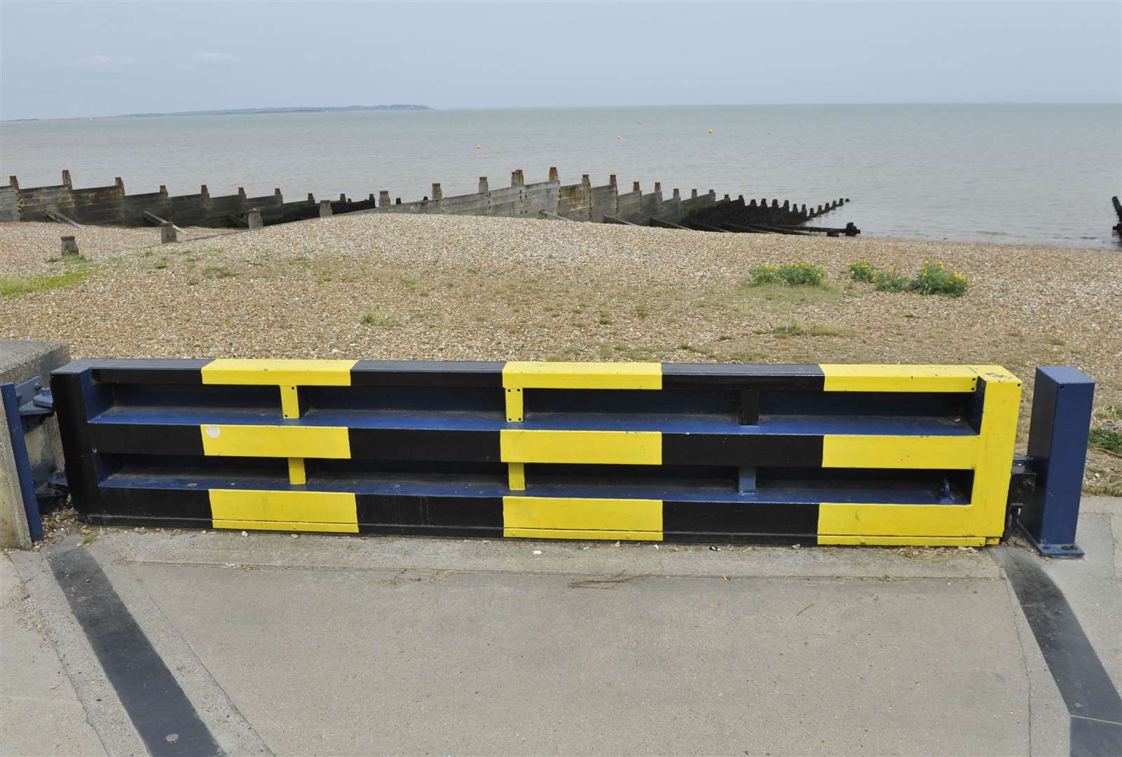 An emergency flood gate at Beach Walk