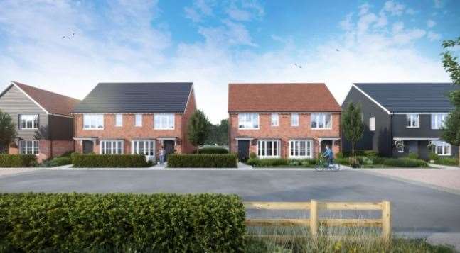 An artist's impression of the proposed scheme at Sholden. Picture: Quinn Estates