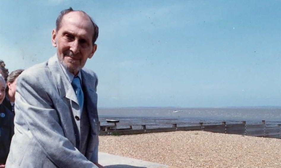 Peter Cushing in one of his favourite spots in his home town of Whitstable - very different to the Death Star