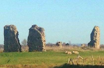 The remains of the Hope All Saint church on Romney Marsh