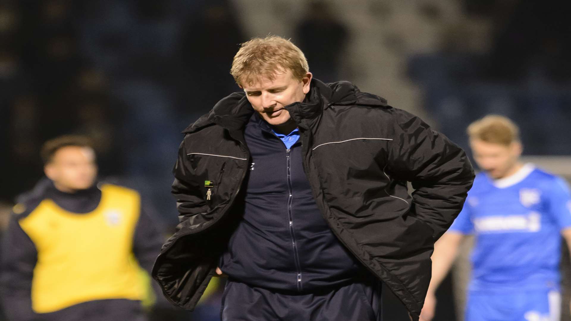 Ady Pennock walks off after seeing Gillingham concede late on Picture: Andy Payton