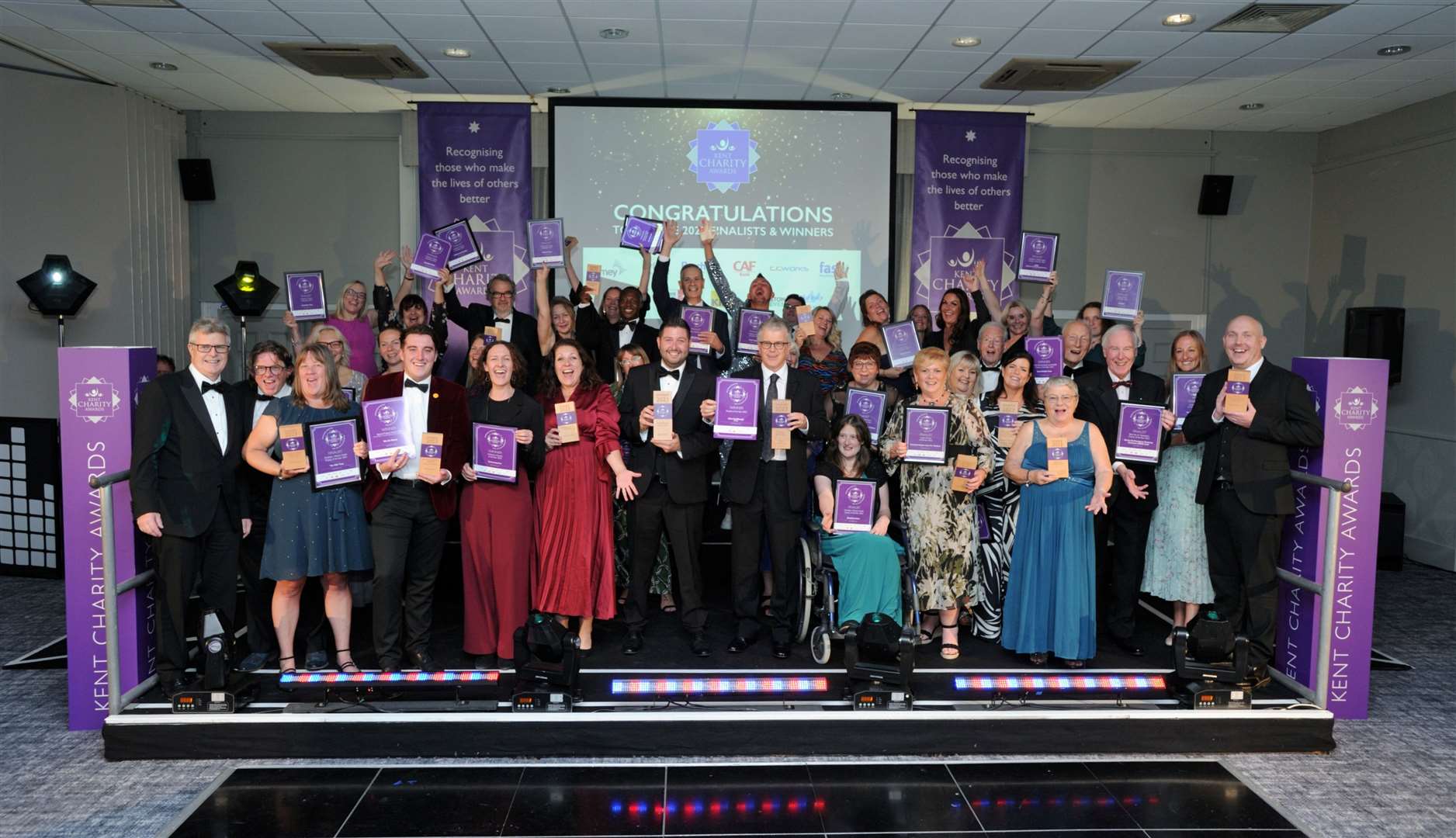 The winners and finalists at this year’s Kent Charity Awards 2023. Picture: Simon Hildrew