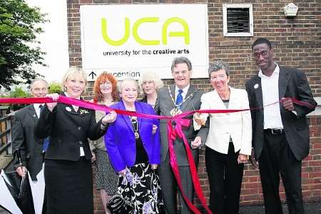 Official unveiling of new signs at the University. Picture by Peter Still