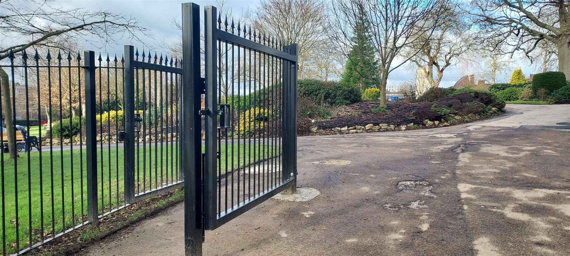 New gates have been installed to enable overnight closure of the park
