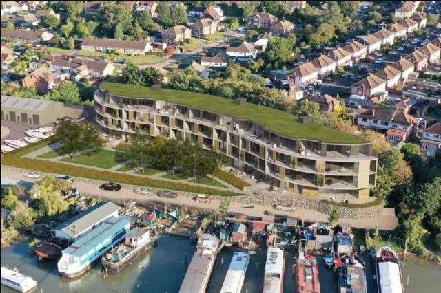 The CGI view of what the 40 flats could look like. Picture: Guy Hollaway