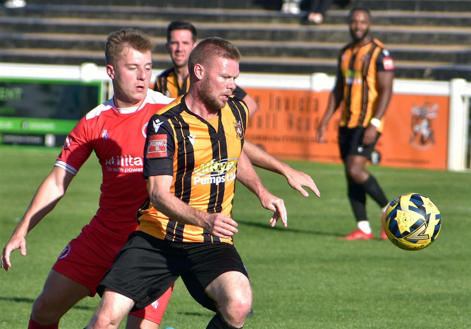 Scott Heard - netted but also was sent off as Folkestone lost 2-1 in Isthmian Premier to Lewes. Picture: Randolph File