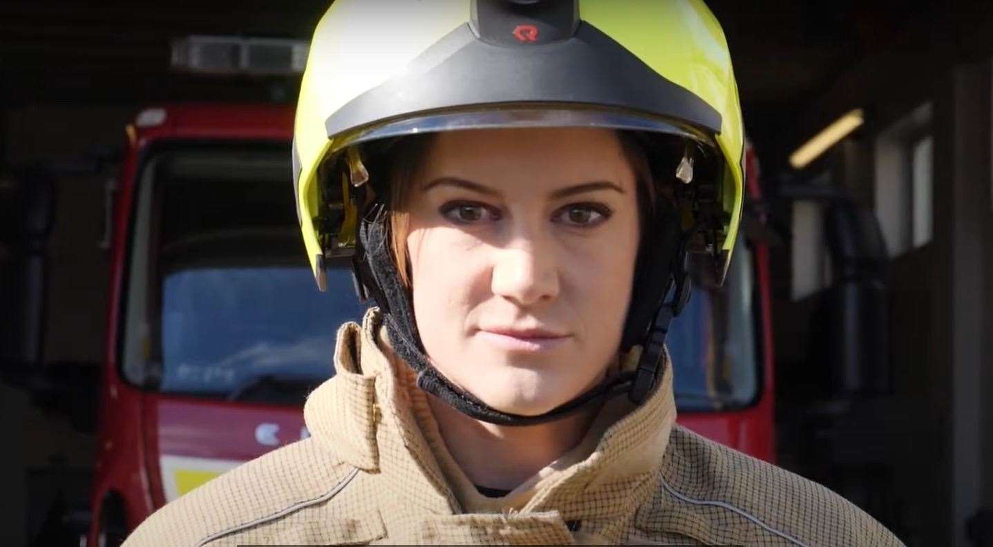 Kirsty Bylett judggles working at QEQM Hospital with being an on-call firefighter. Picture: Kent Fire and Rescue