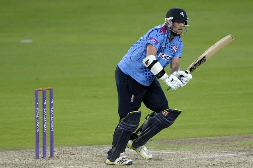 Calum Haggett helped steer Kent across the finish line against Durham. Picture: Barry Goodwin
