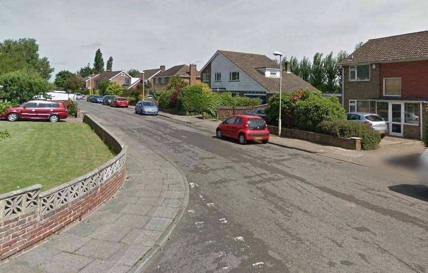 The attack took place in Hever Place, Canterbury. Pic: Google Street View