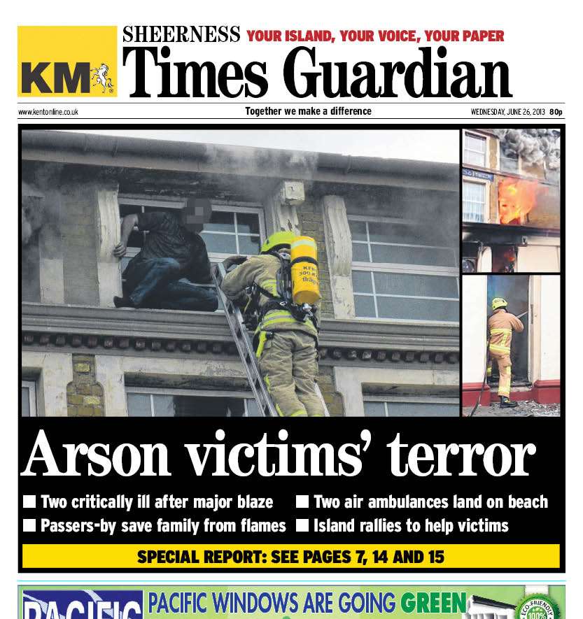 The front of this week's Sheerness Times Guardian