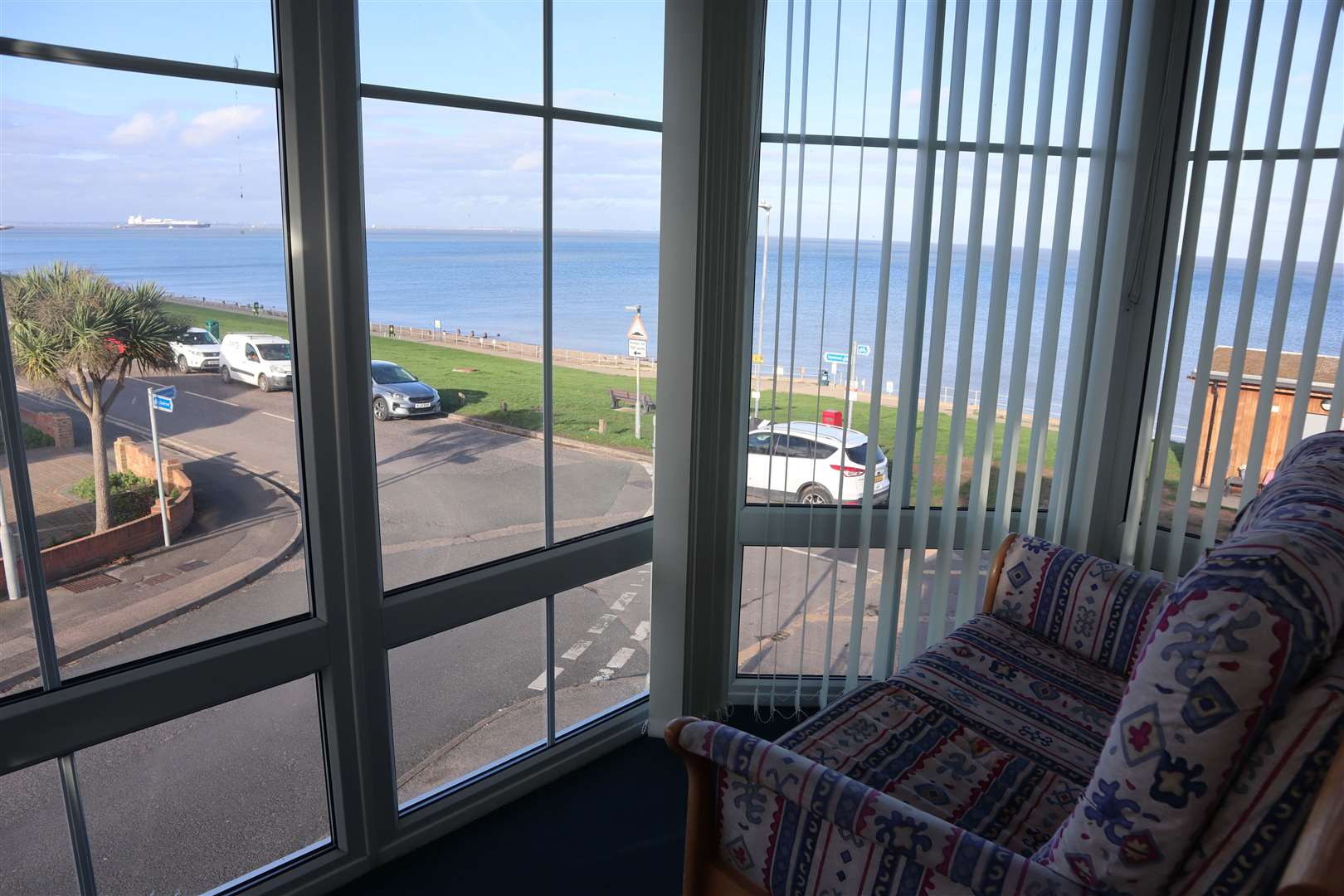 Sea view from the first floor at the Little Oyster residential home on The Leas at Minster, Sheppey