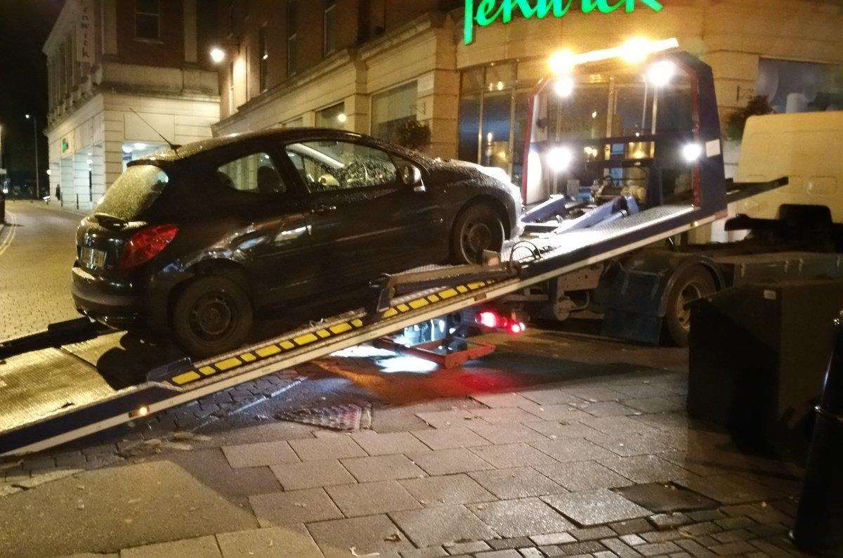 The car was taken away by police. Picture: Kent Police (3577991)