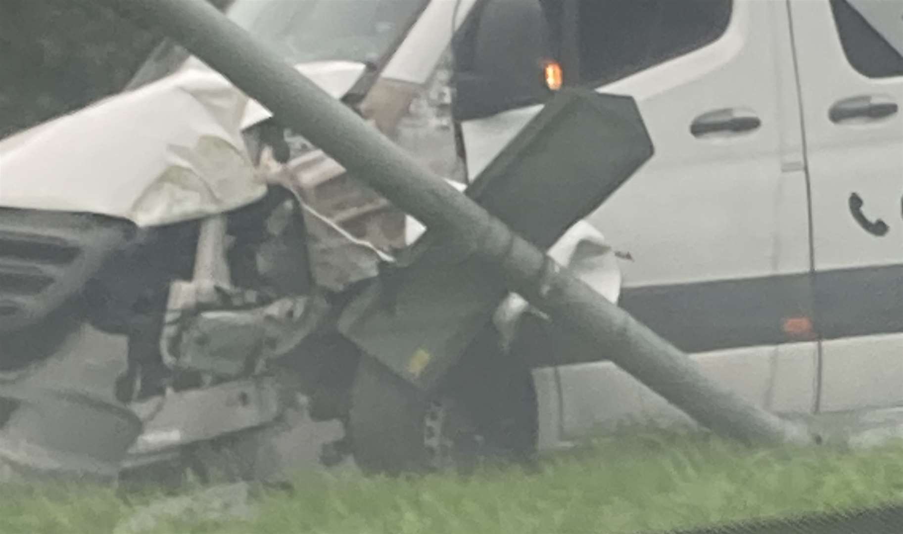 The van crashed in Hoath Way, Gillingham