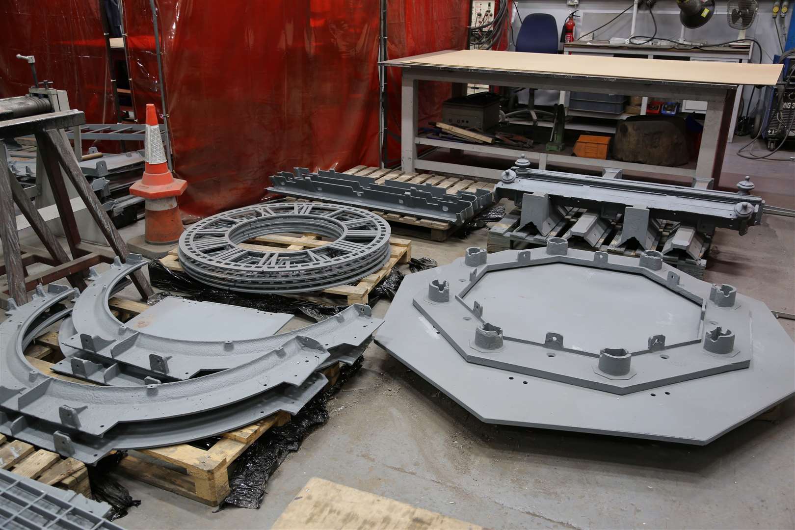 Sheerness clock in bits. Just a question of putting it back together again. Picture: Smith of Derby