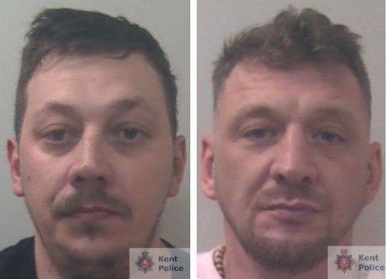 Thomas McRaye (right), aged 38 and George McRaye (left), aged 34 were sentenced to three years and four months. Picture: Kent Police