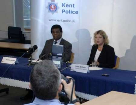 Det Ch Insp Anne Brittain and Dr Jonathan Anyetei address the media. Picture: MATTHEW READING