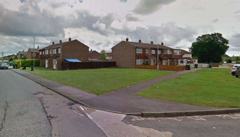 The girl was approached on a path near Elms Place. Photo: Google Street View