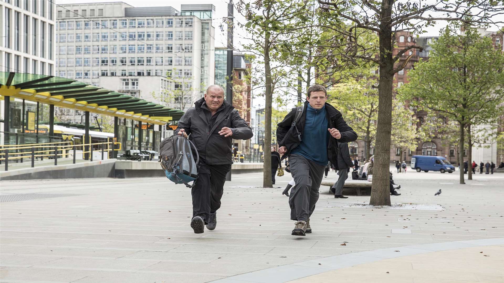 ON THE RUN: Father and son fugitives Bob and Alex Ayling on reality TV programme Hunted. Picture courtesy of Channel 4