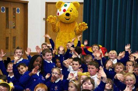 Pudsey at St George's Primary School on Wednesday