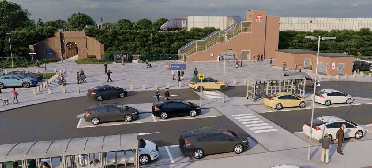 A CGI showing what the new station in Cliffsend will look like. Picture: Network Rail