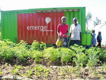 Farmers and families in Kenya who are benefitting from SG1 a crop unit developed in Sittingbourne