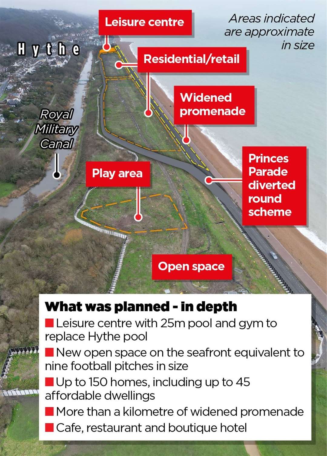 What had been planned for Princes Parade on Hythe seafront