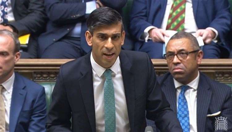 Prime Minister Rishi Sunak speaking in the House of Commons. Picture: PA/House of Commons