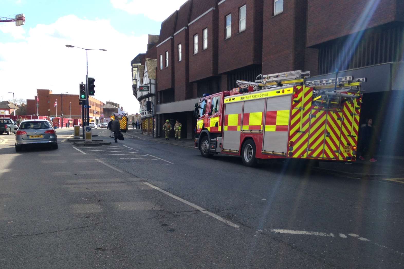 Firefighters were called to King Street at about 11.30am today.