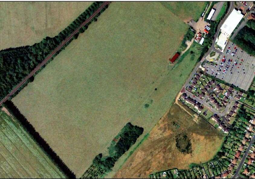 An aerial view of the land taken in 2000, just before the start of the relevant 20 year period