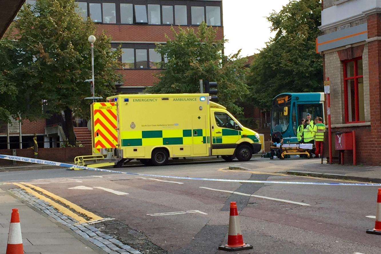 Scenes from accident at The Overcliffe, Gravesend. Picture by Sam Scutts