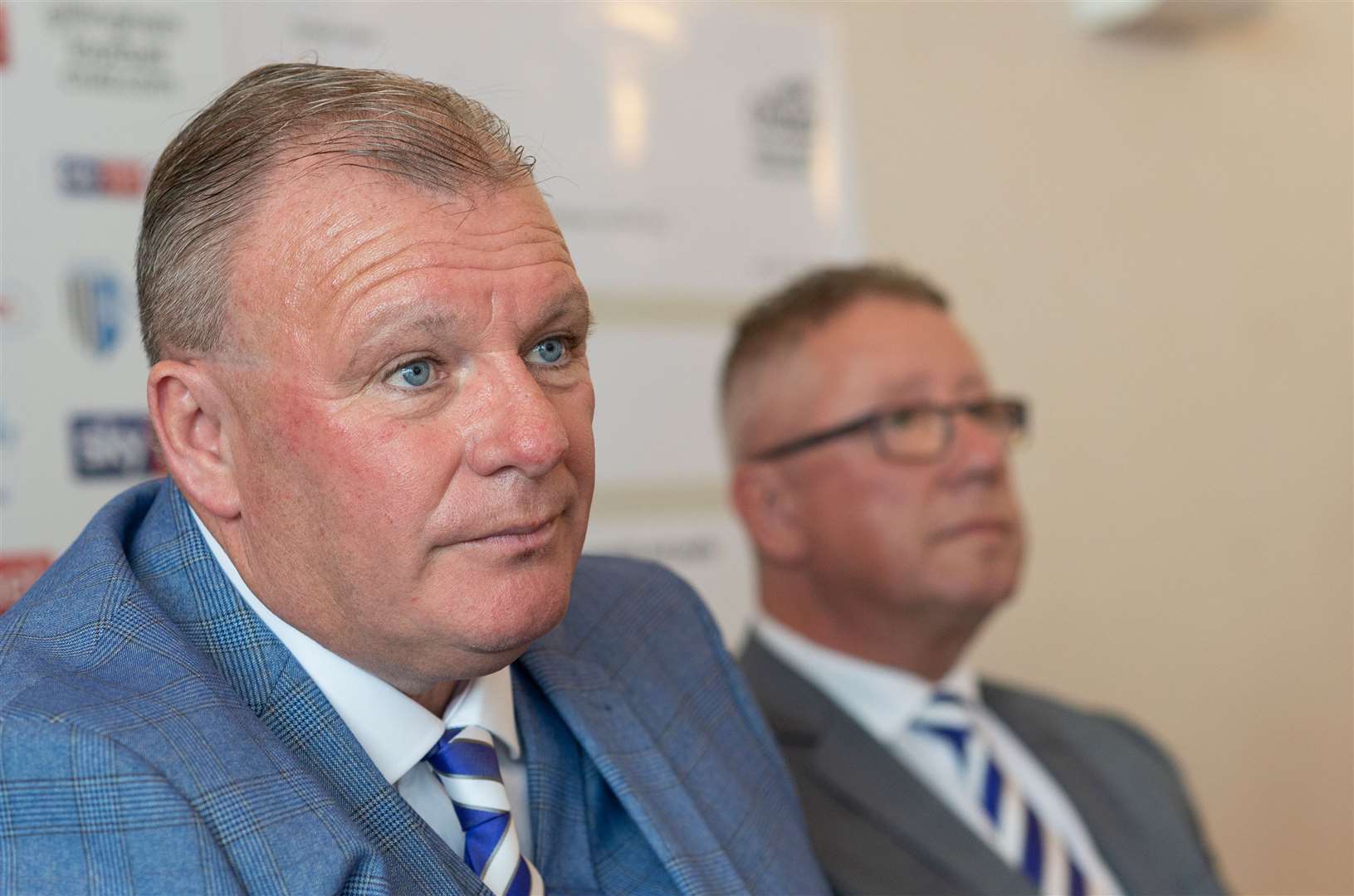 Gillingham manager Steve Evans is wanted by Stevenage but chairman Paul Scally has rejected their approach