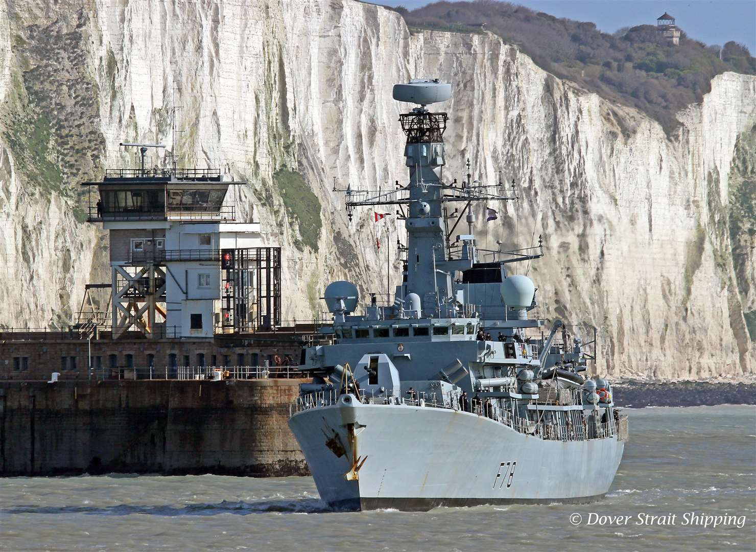 HMS Kent has arrived in Dover. Picture: Dover Strait Shipping