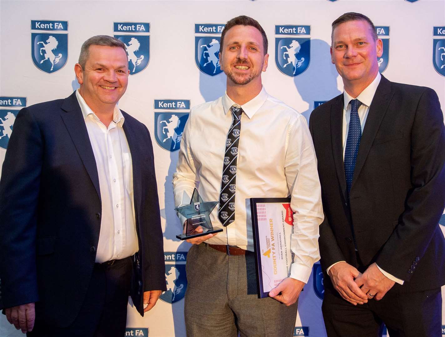 Medway United’s Ryan Abrahall was handed the positive football environment award. Picture: Ian Scammell