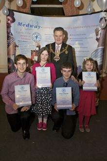 Young heroes accept their awards