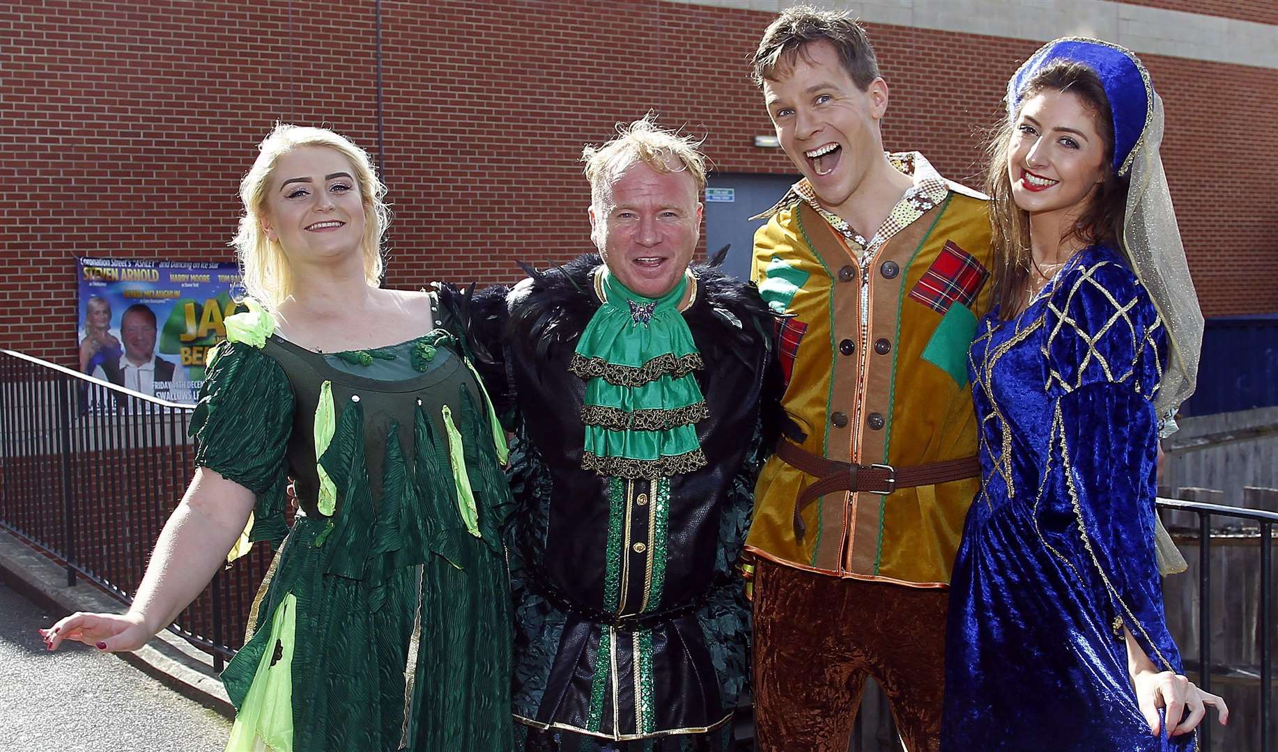The casts of Jack and the Beanstalk: Olivia McLaughin, Steven Arnold, Tom Balmont and Katie Burke
