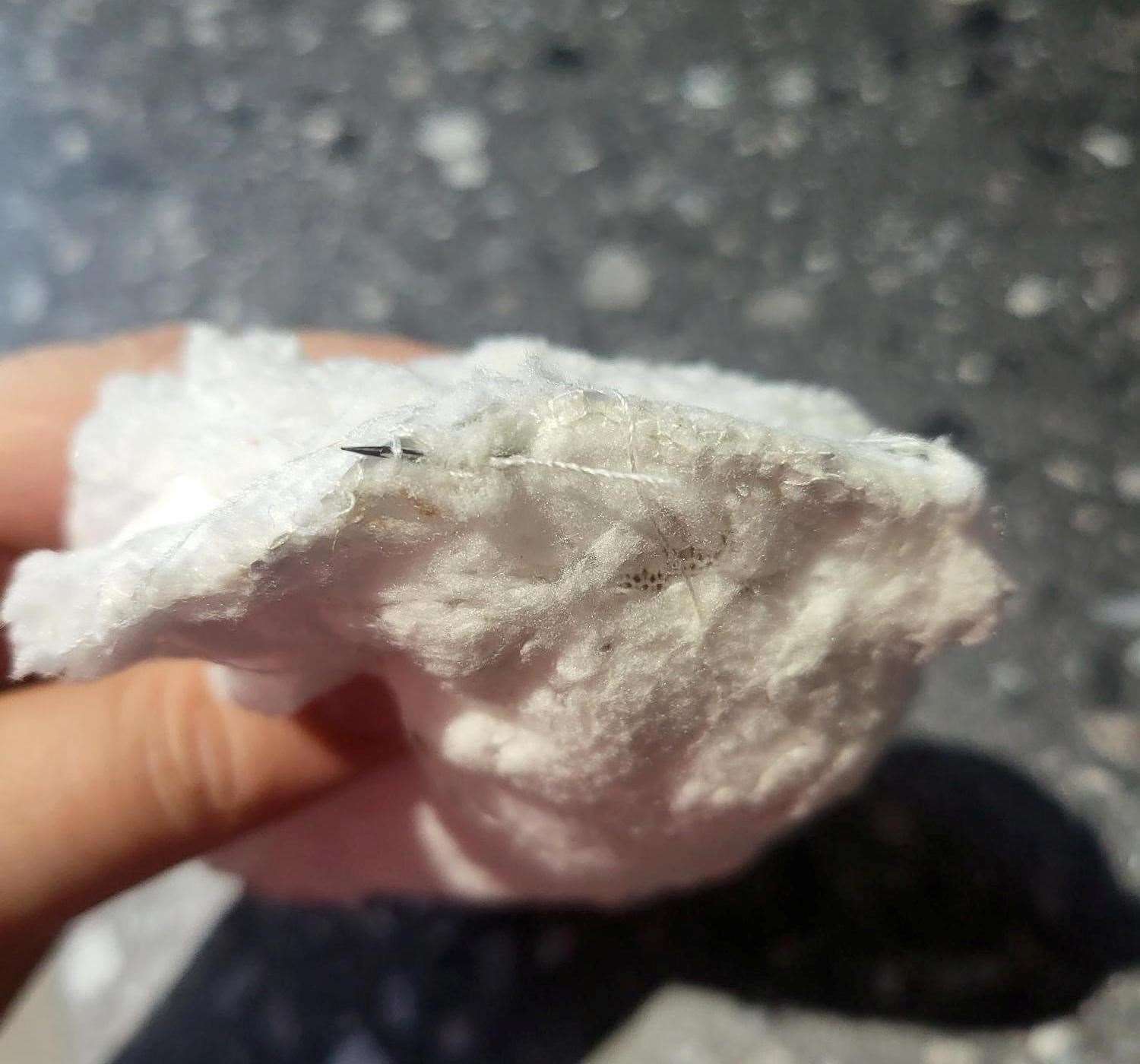 Samantha says she found a needle inside her daughter's slipper purchased from Poundstretcher